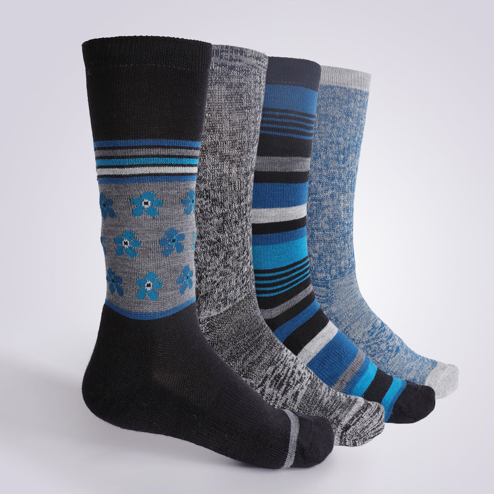 Lot de 4 paires de chaussettes bleues pour femme Touch Wear Everyday