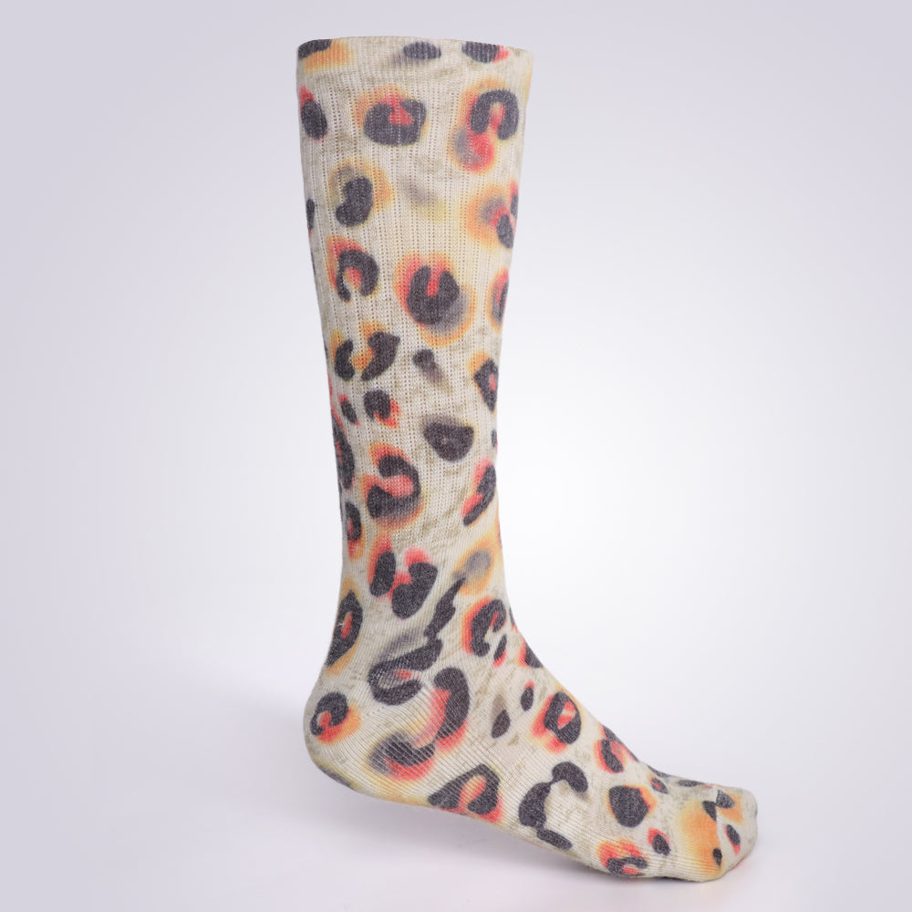 Lot de 4 paires de chaussettes mi-mollet à pois léopard Touch Wear Everyday pour femme