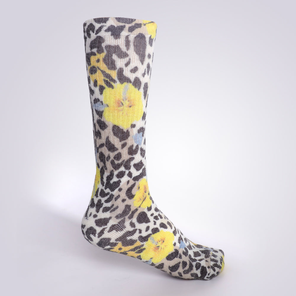 Lot de 4 paires de chaussettes mi-mollet à pois léopard Touch Wear Everyday pour femme