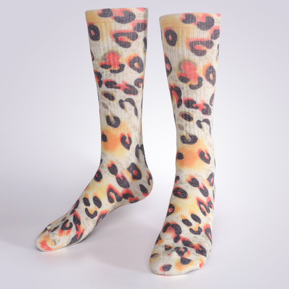 Lot de 4 paires de chaussettes mi-mollet à pois léopard Touch Wear Everyday pour femme