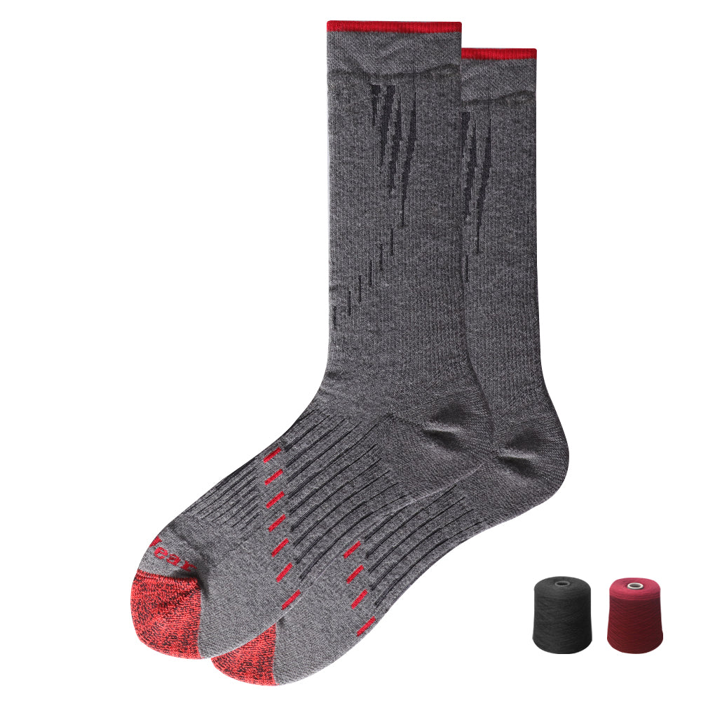 Lot de 4 paires de chaussettes de randonnée Long Way gris foncé pour homme