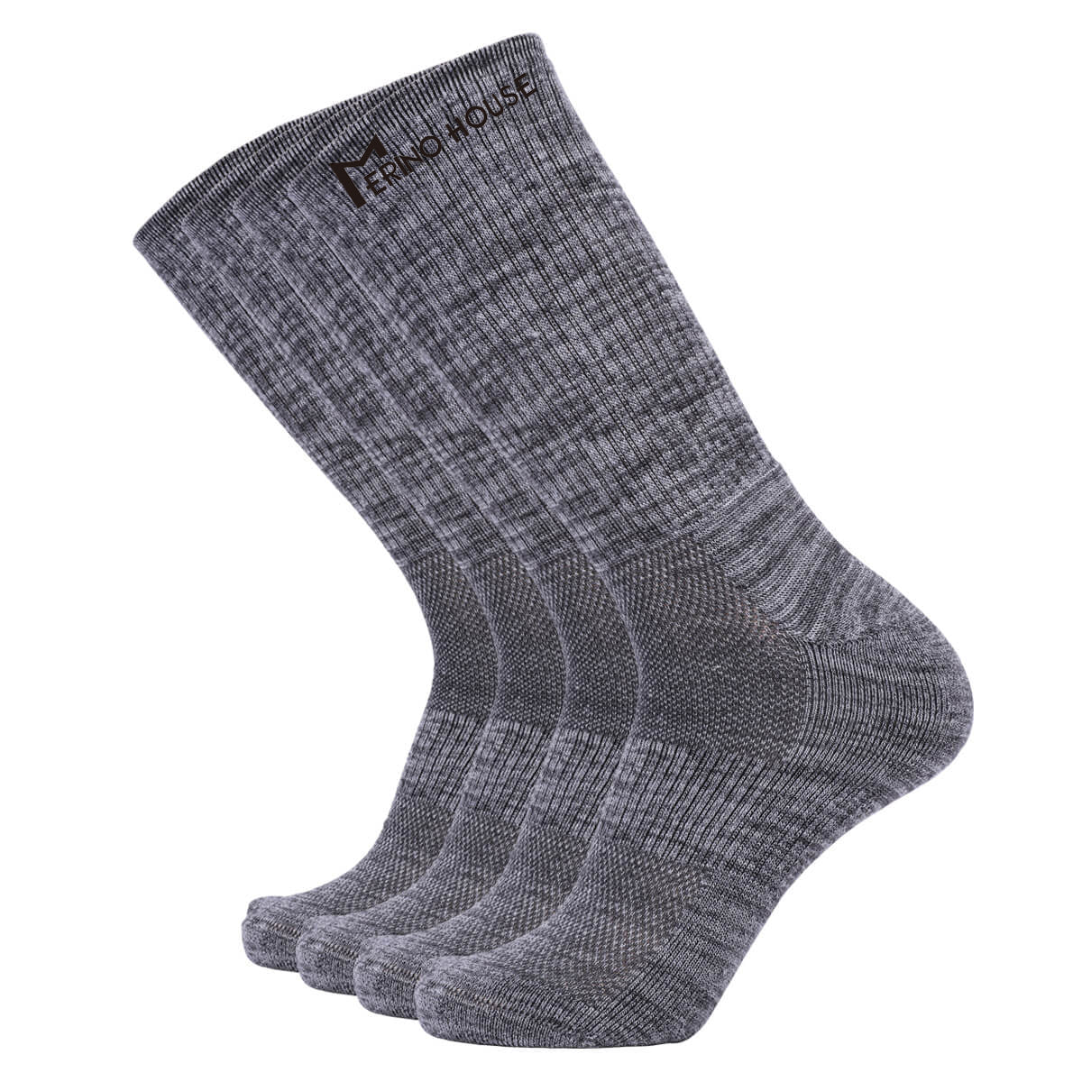 Lot de 80 paires de chaussettes en laine mérinos gris clair pour homme de Merinohouse