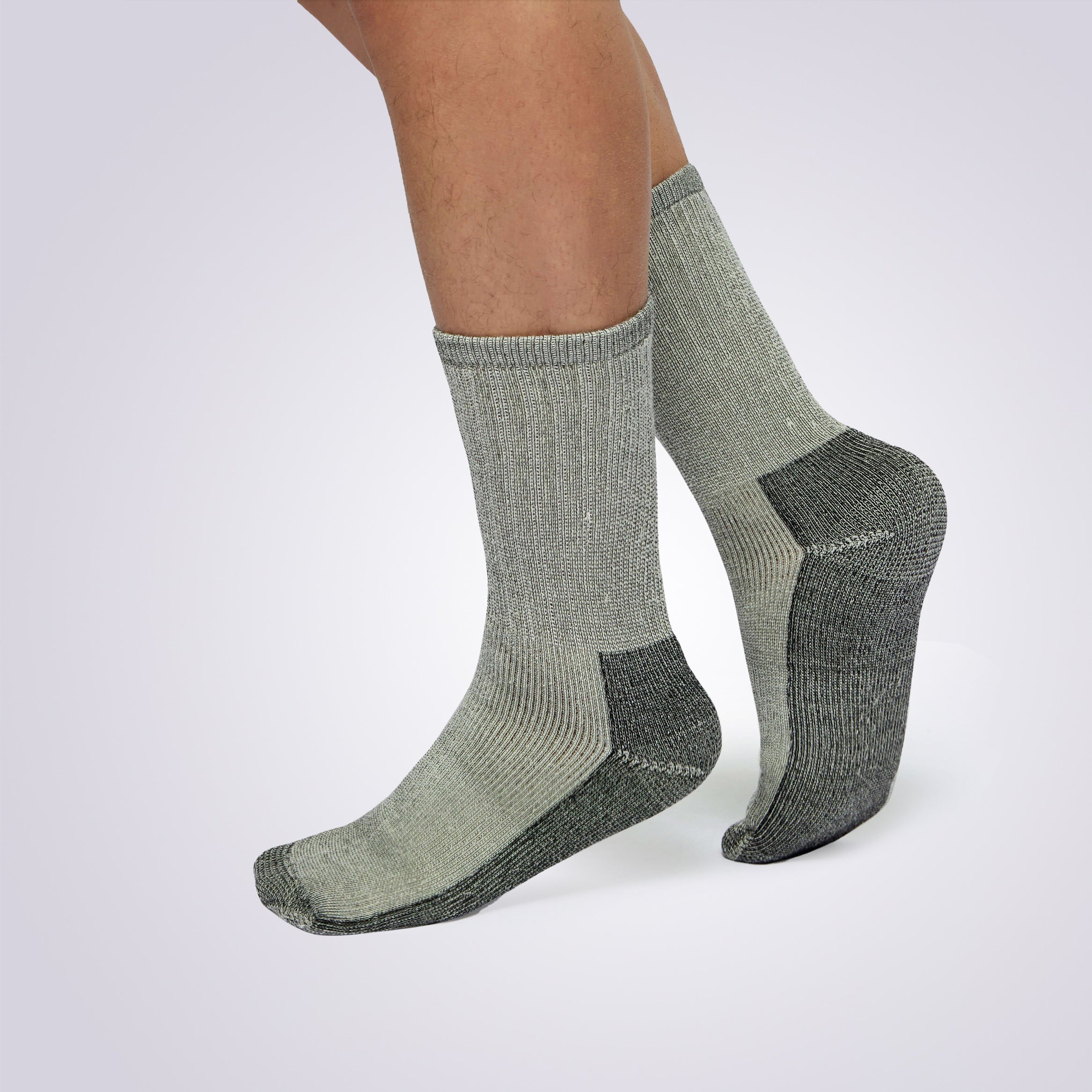 Men’s Merino Wool Compression Socks Worn by Model, Perfect for Hiking and Outdoor Activities