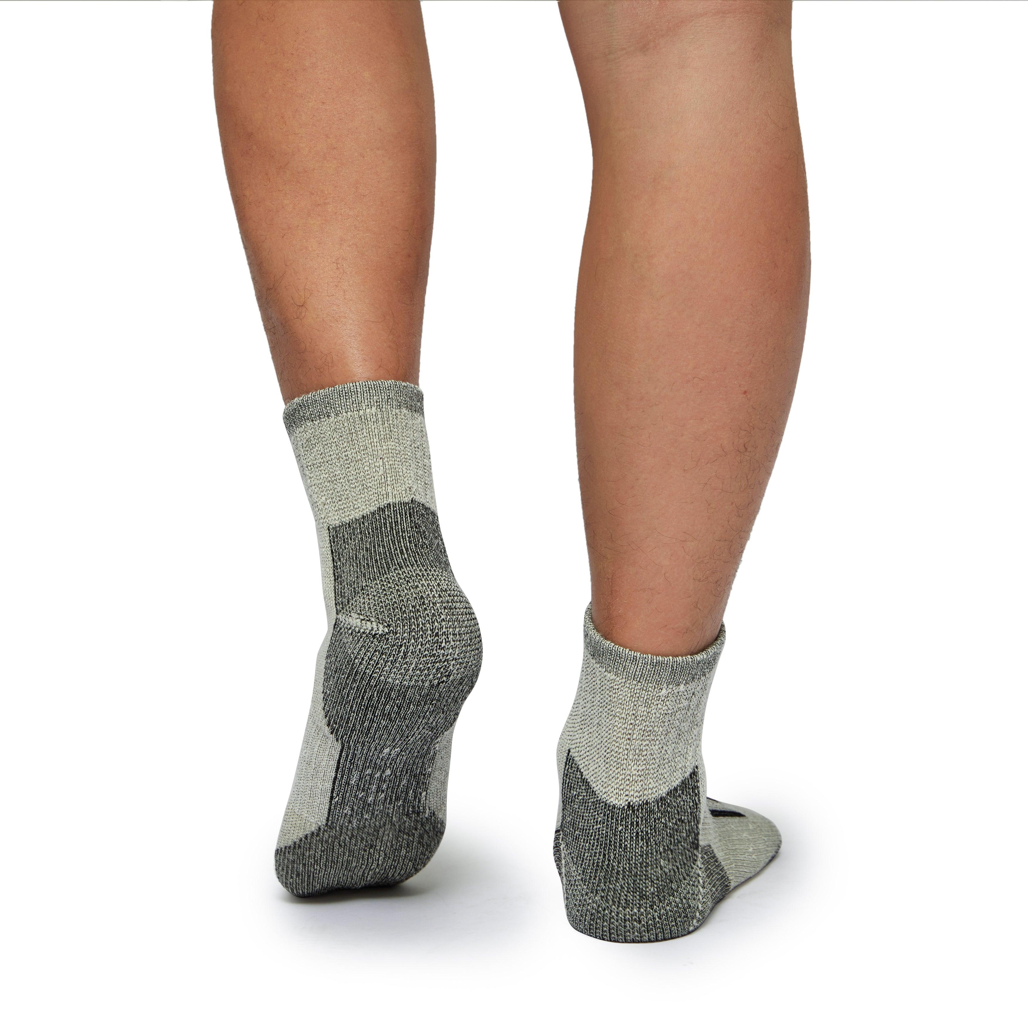 Model Wearing Men’s Merino Wool Compression Socks for Comfort and Support