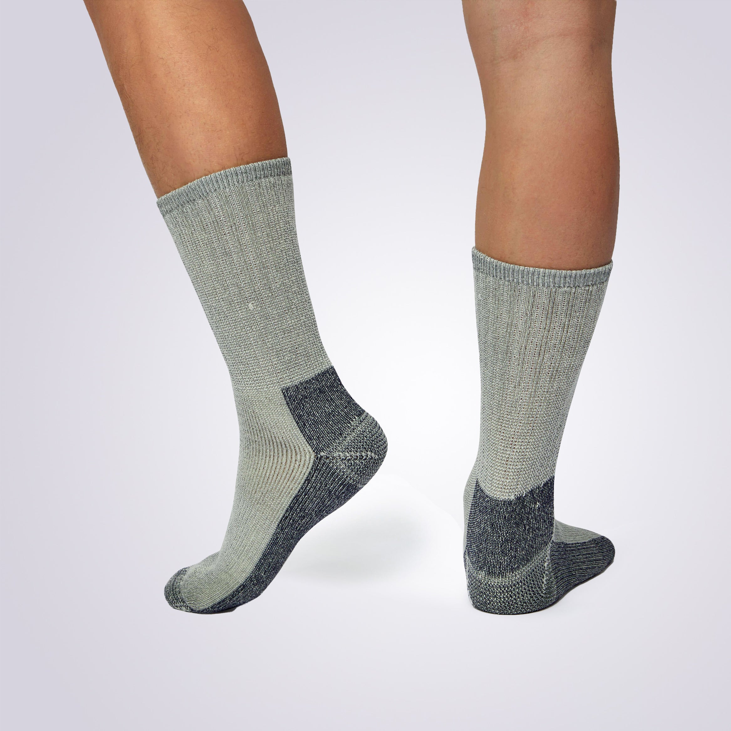 Men’s Merino Wool Compression Socks Worn by Model, Perfect for Hiking and Outdoor Activities