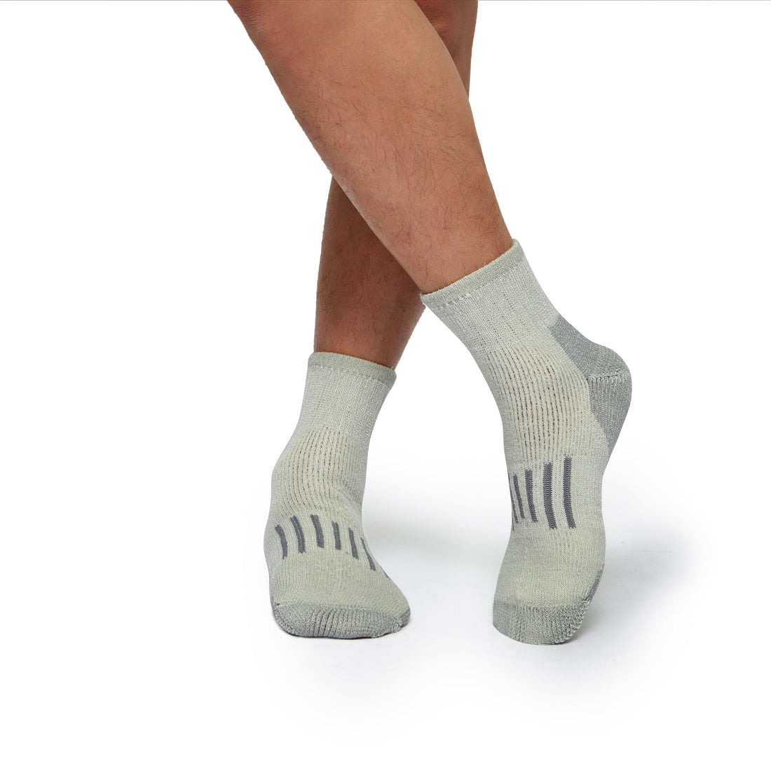 Model Wearing Men’s Merino Wool Compression Socks for Comfort and Support 1973
