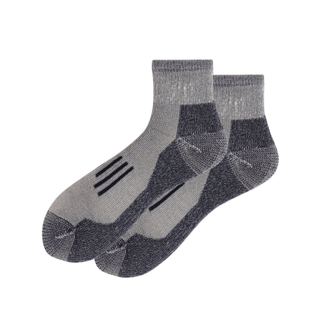 Mens Everyday Striped Black Ankle Socks