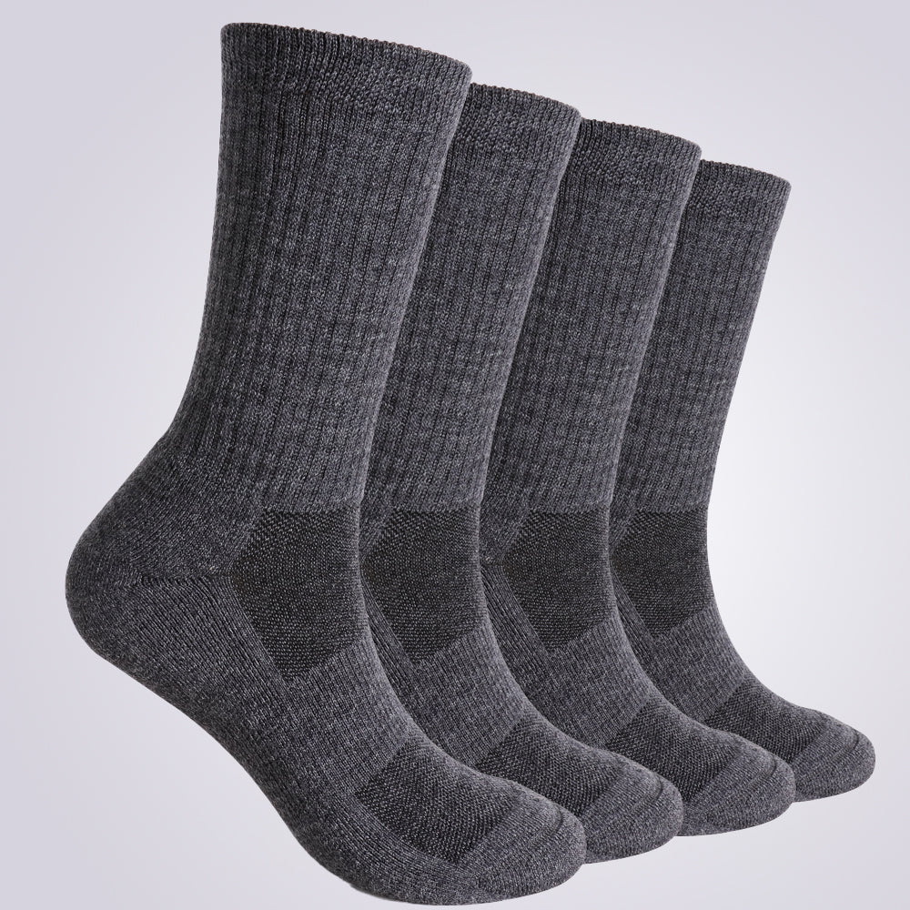 Lot de 4 paires de chaussettes de randonnée grises pour femme