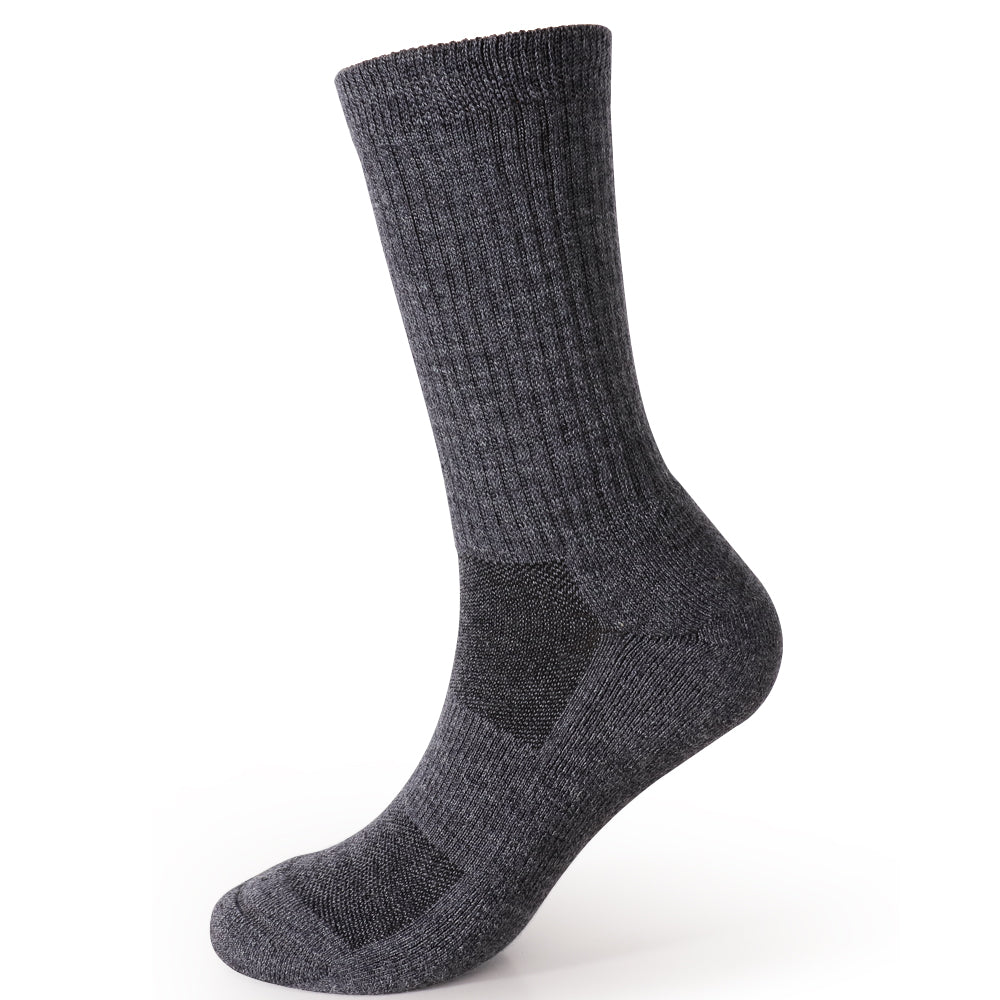 Lot de 4 paires de chaussettes mi-mollet de randonnée Long Way pour femme, gris