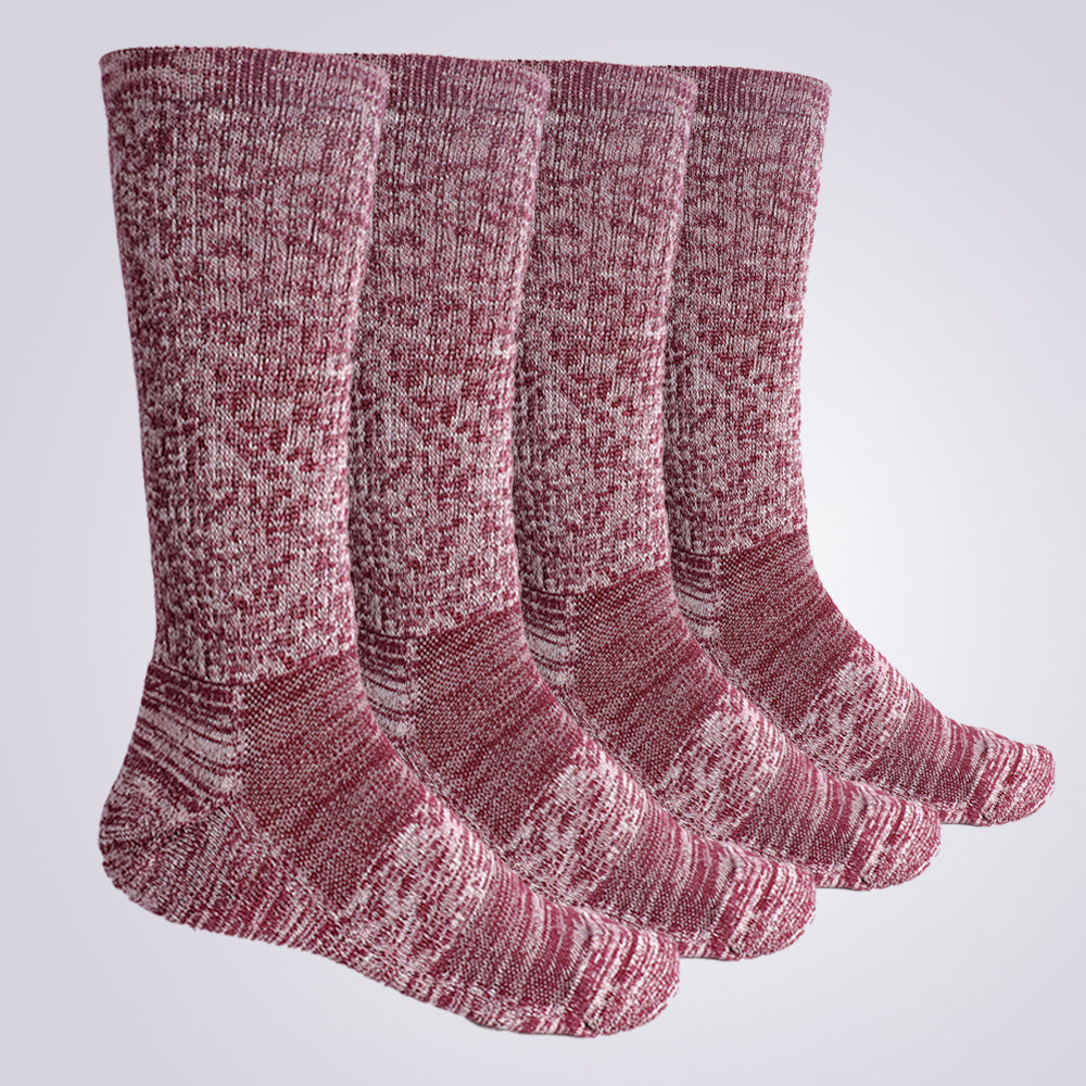 Lot de 4 paires de chaussettes de randonnée Long Way Wine pour femme