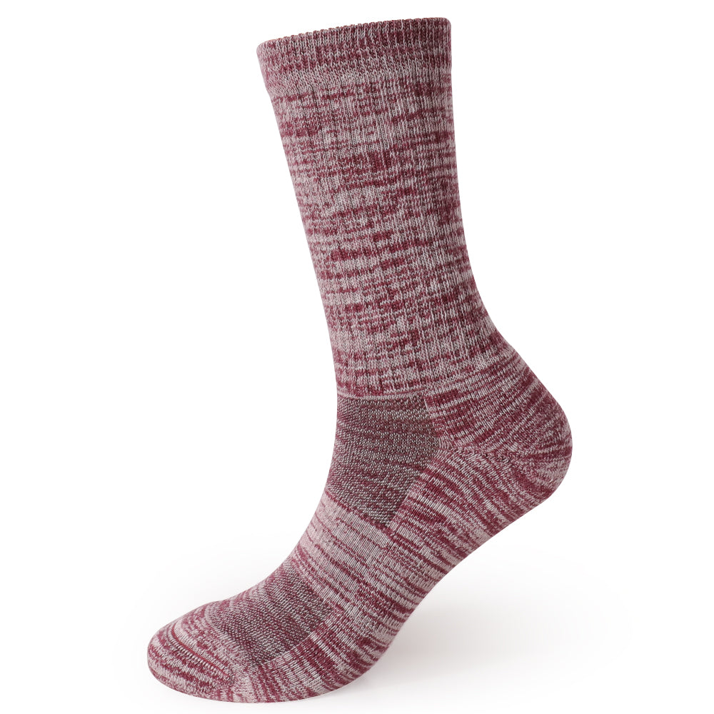 Long Way Hiking Wine Crew Sock 4 Pack