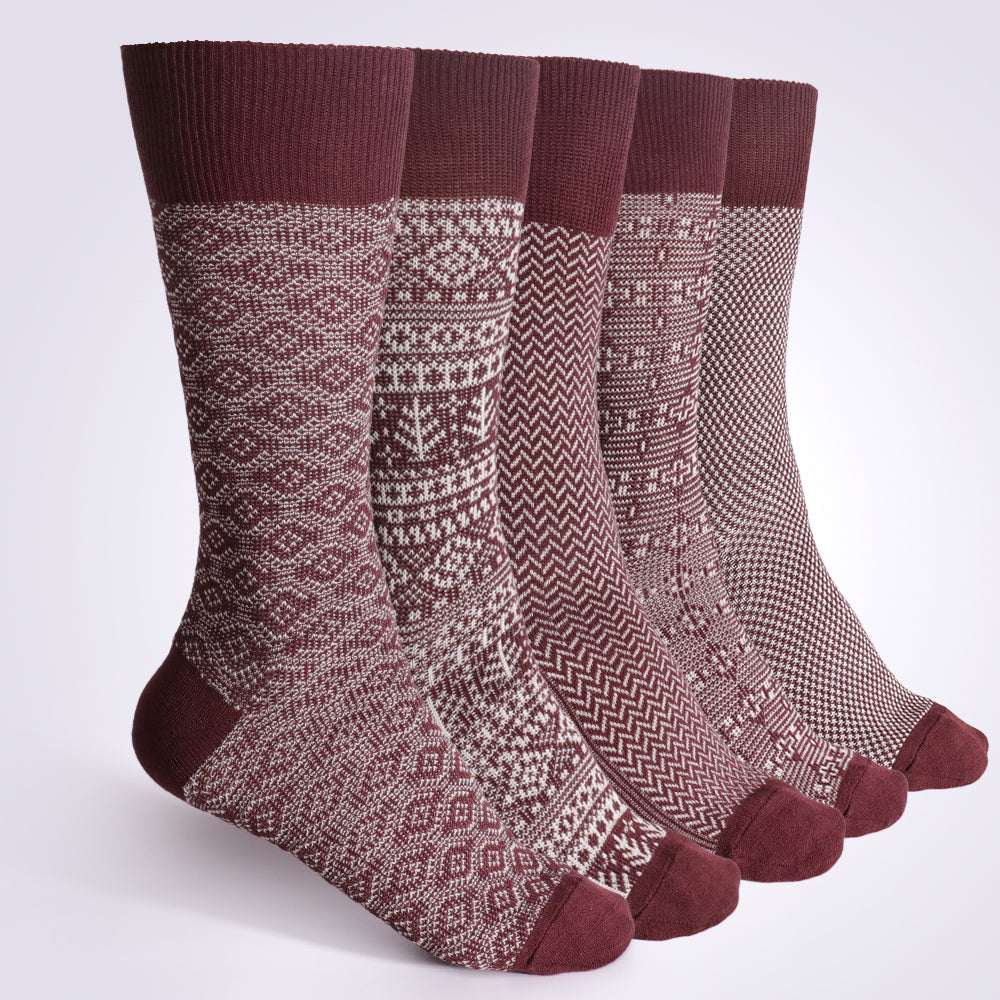 Lot de 10 paires de chaussettes mi-mollet tissées châtaigne Be Gentle Dressing pour homme