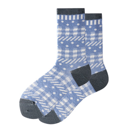 Touch Wear Everyday Stripe Blue Crew Wool Socks 5-Packs