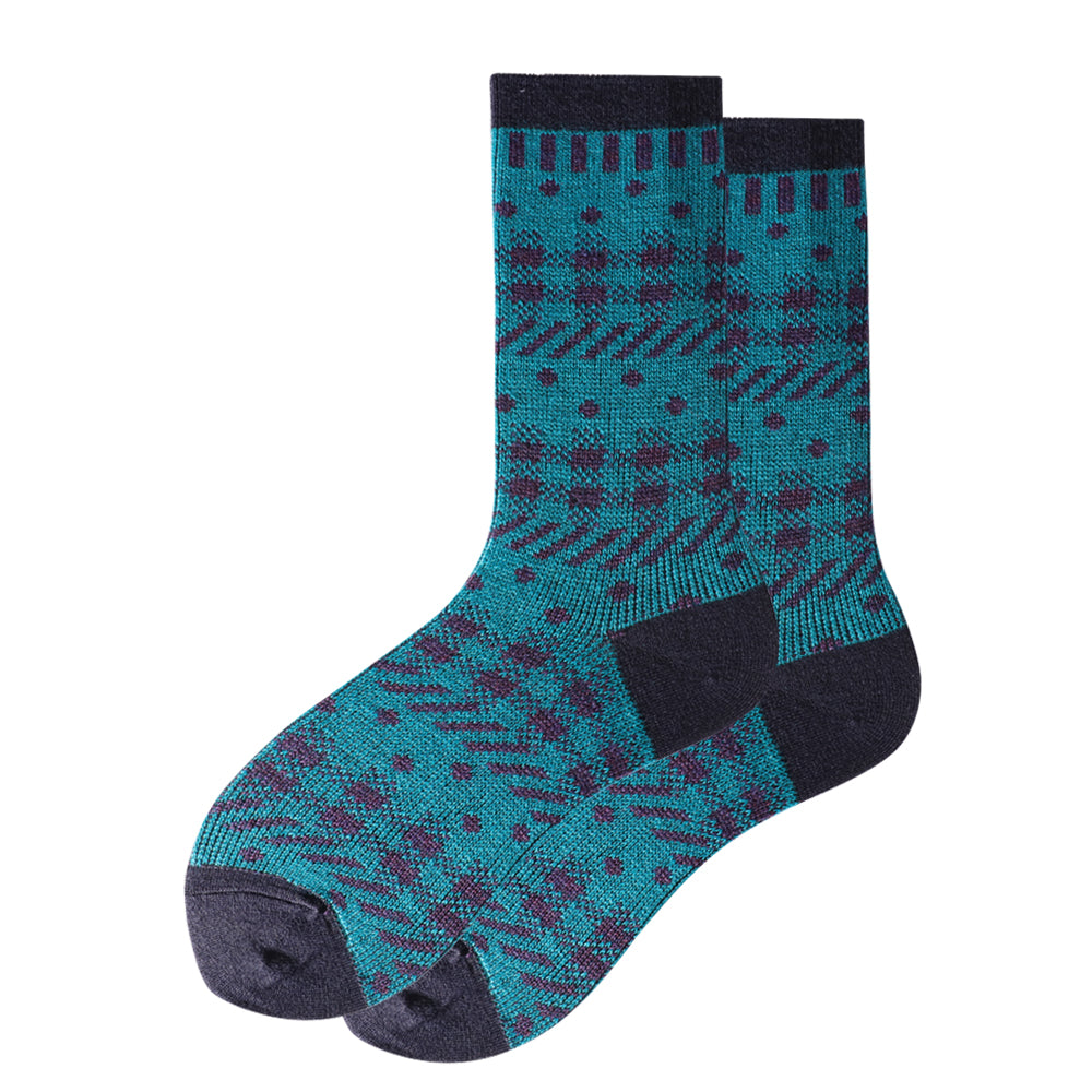 Touch Wear Everyday Stripe Blue Crew Wool Socks 5-Packs