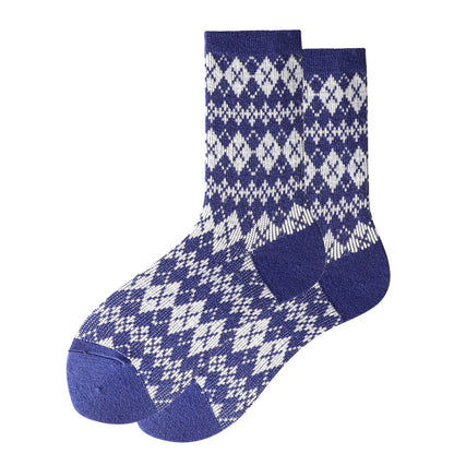 Touch Wear Everyday Stripe Blue Crew Wool Socks 5-Packs