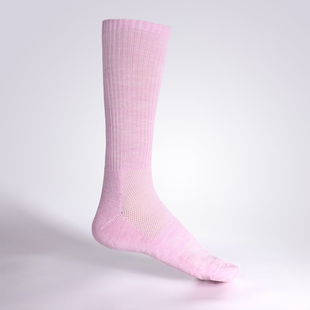 Lot de 4 paires de chaussettes mi-mollet Touch Wear Everyday grises et roses pour femme