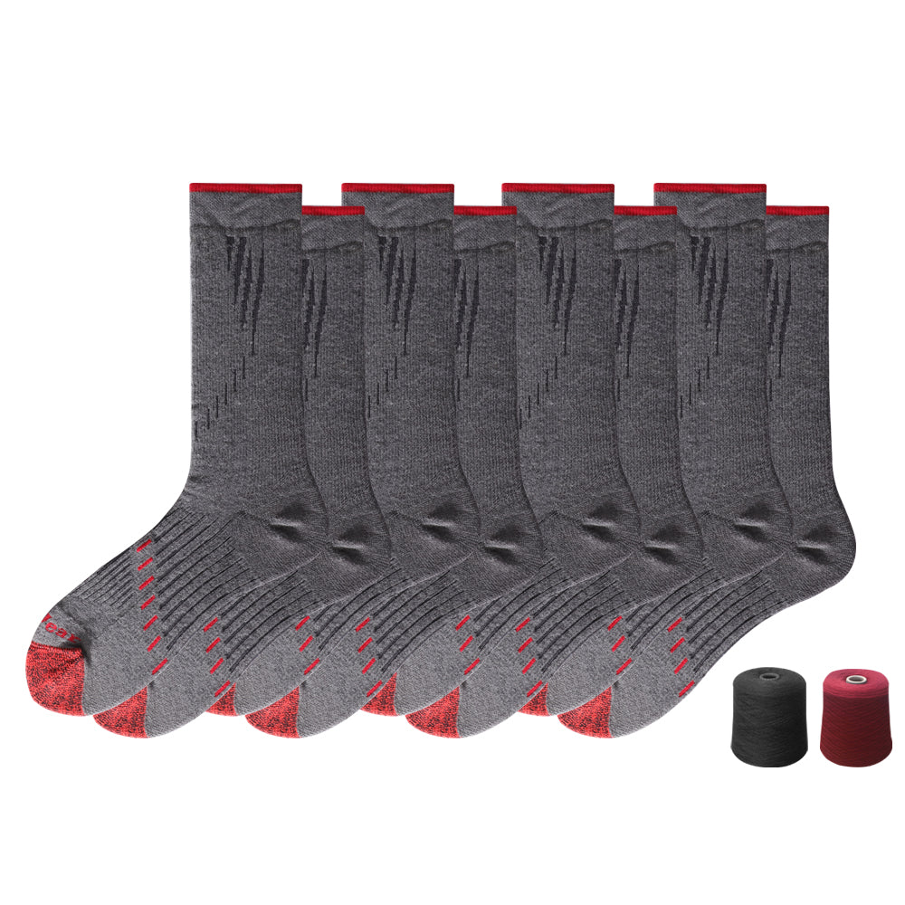 Lot de 4 paires de chaussettes de randonnée Long Way gris foncé pour homme