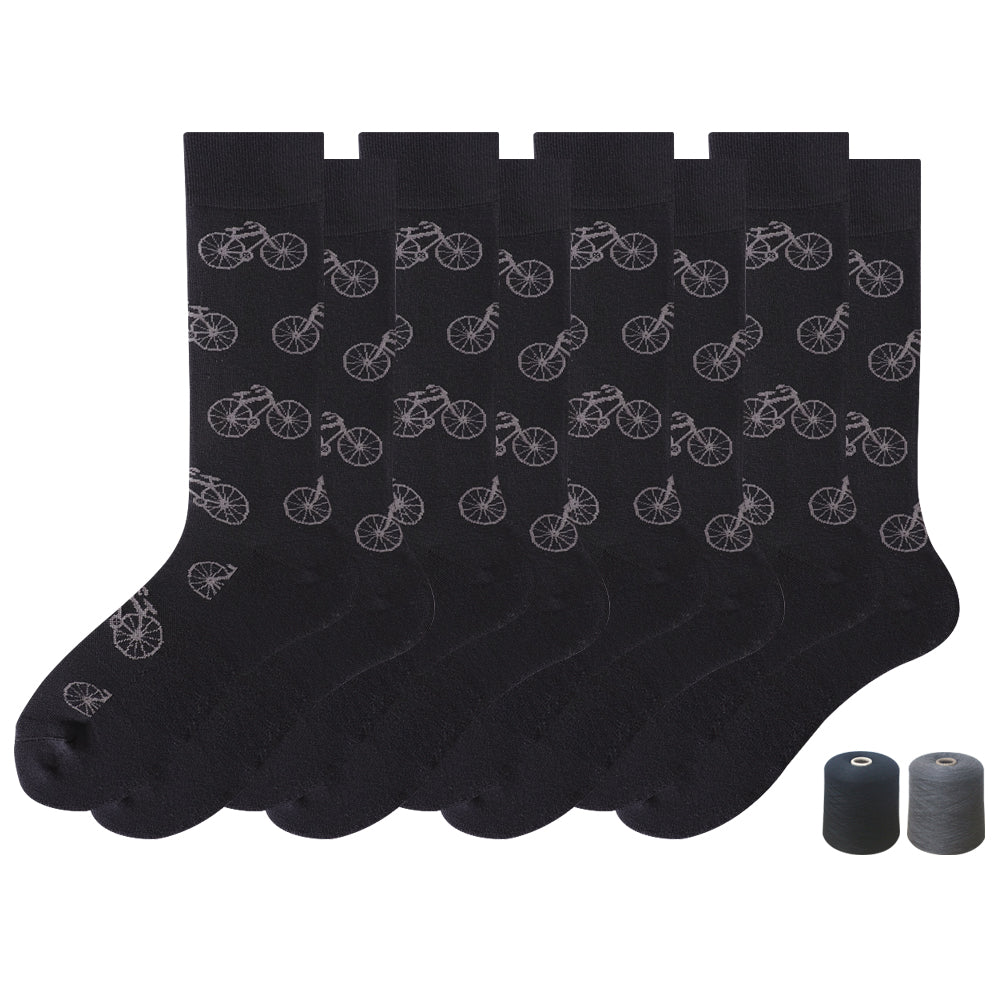 Lot de 4 paires de chaussettes mi-mollet pour homme Be Gentle Dressing Bicycle