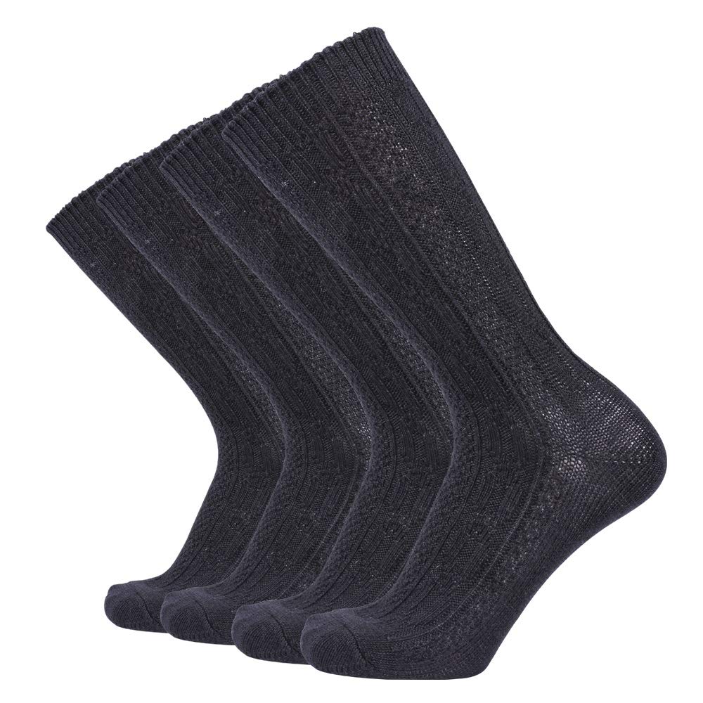 4-Pack Unisex Wool Outdoor Hiking Trail Crew Sock - merinohouse