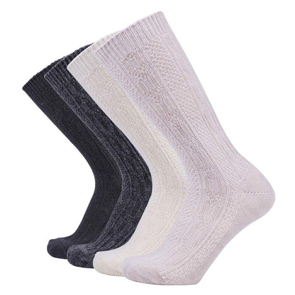 4-Pack Unisex Wool Outdoor Hiking Trail Crew Sock - merinohouse