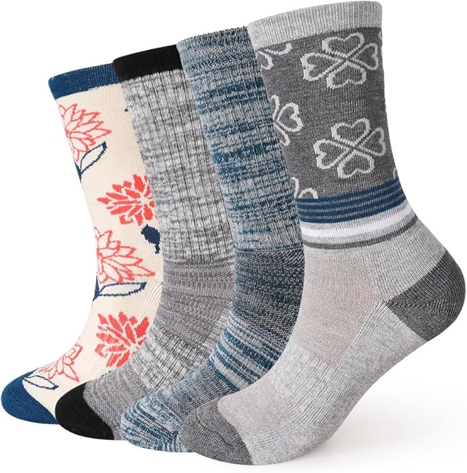 Lot de 4 paires de chaussettes mi-mollet Touch Wear Everyday Misty Dune pour femme