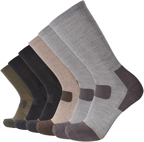 Lot de 6 paires de chaussettes de randonnée Long Way bleu graphite pour homme