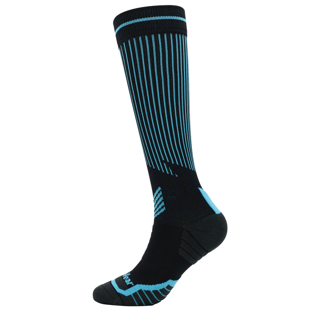 Lot de 2 paires de chaussettes hautes à rayures bleues pour homme