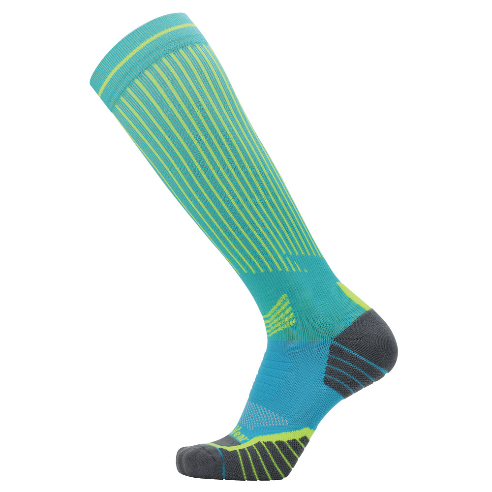 Lot de 2 paires de chaussettes de cyclisme vertes hautes pour homme