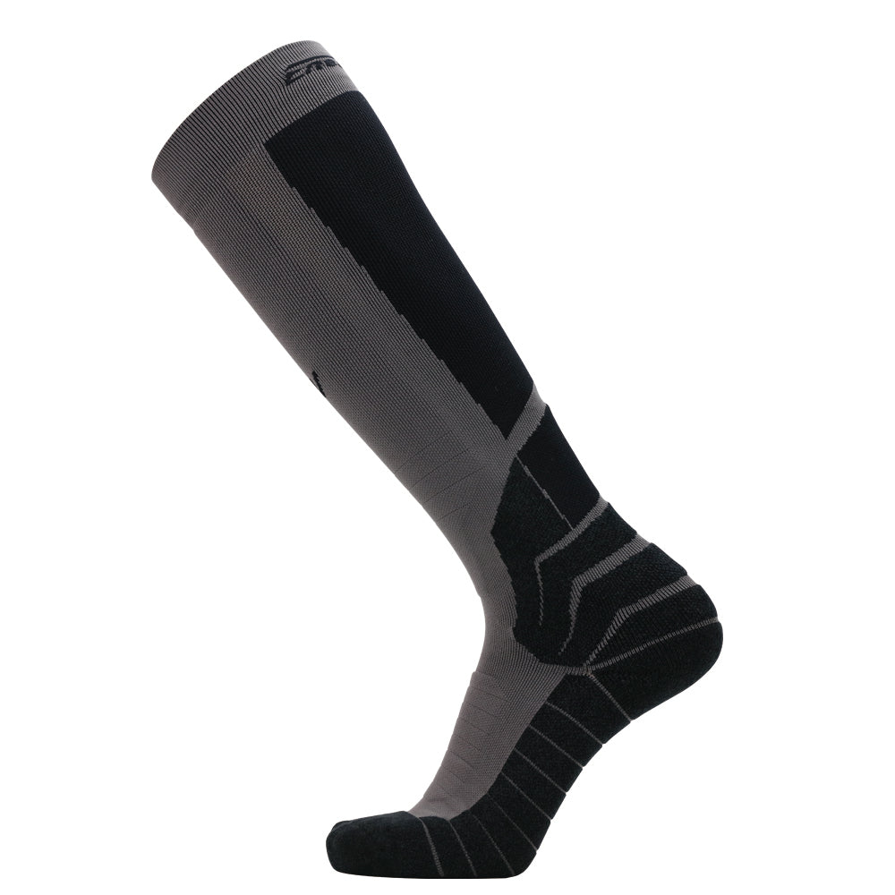 Lot de 2 paires de chaussettes hautes grises pour homme, style randonnée