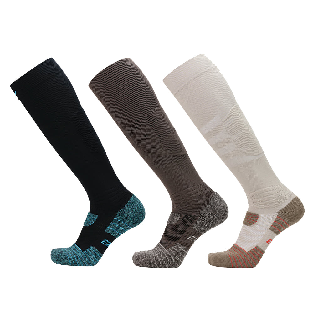 Lot de 3 paires de chaussettes hautes à rayures pour homme