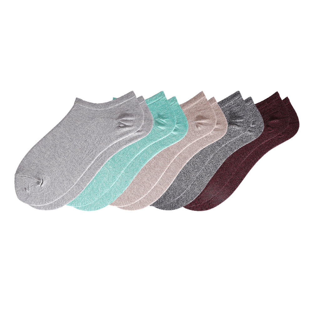 Lot de 5 paires de chaussettes invisibles multicolores Touch Wear Everyday pour femme