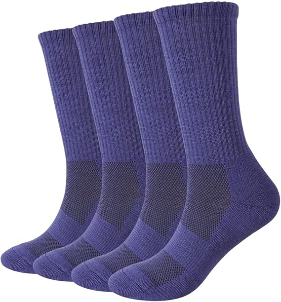 Lot de 4 paires de chaussettes de randonnée Long Way pour femme, motif nuit violette