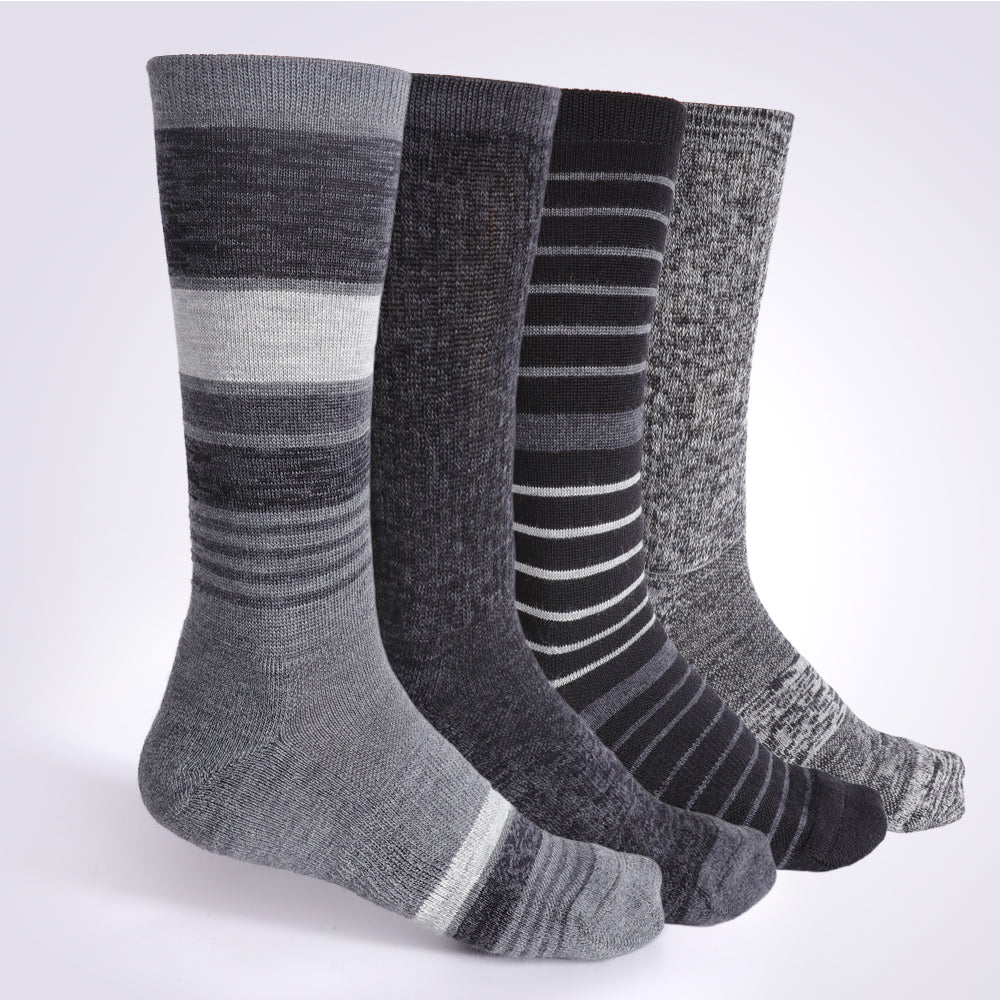 Lot de 4 paires de chaussettes classiques à rayures pour femme Touch Wear Everyday