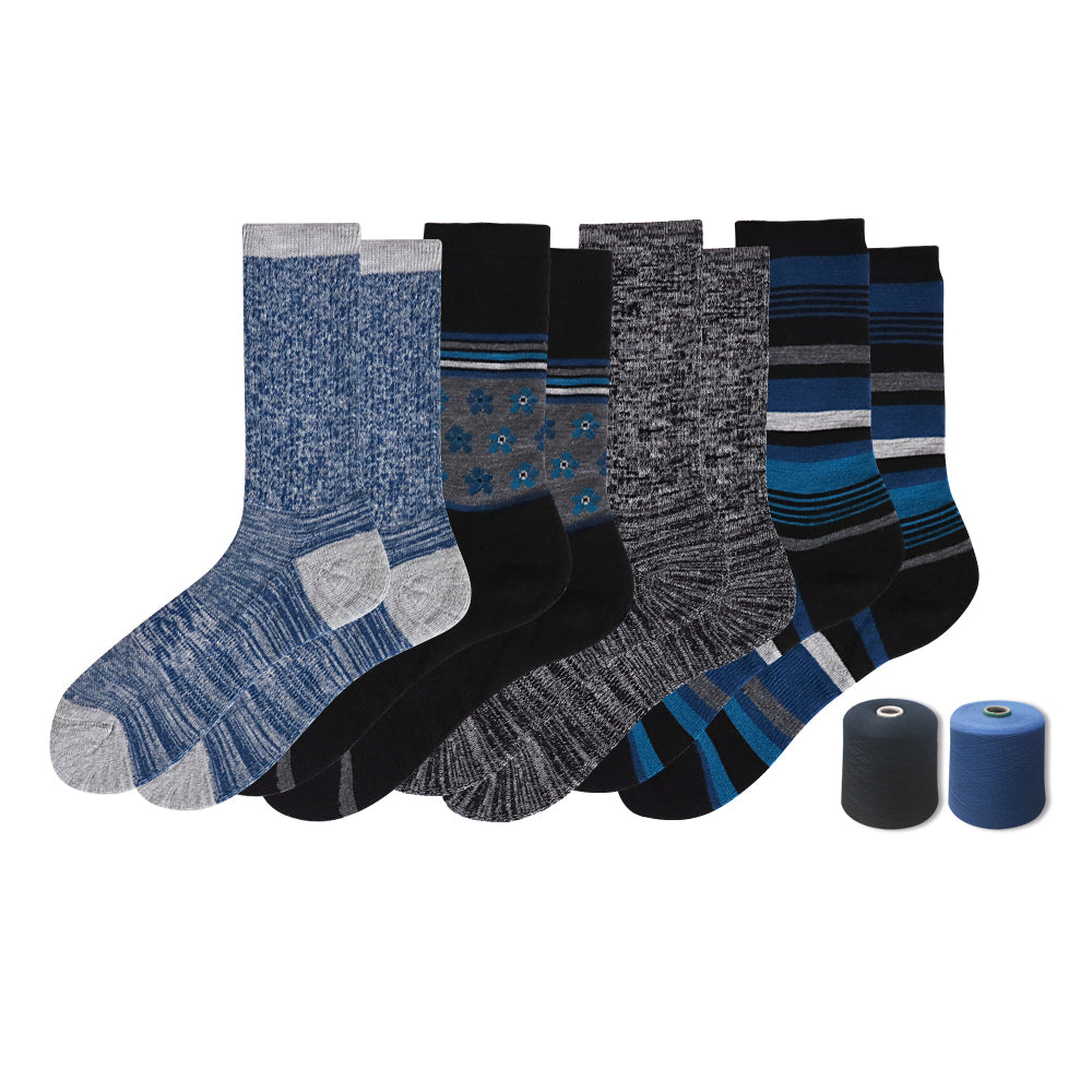 4-Packs Women's Classic Blue Merino Wool Socks