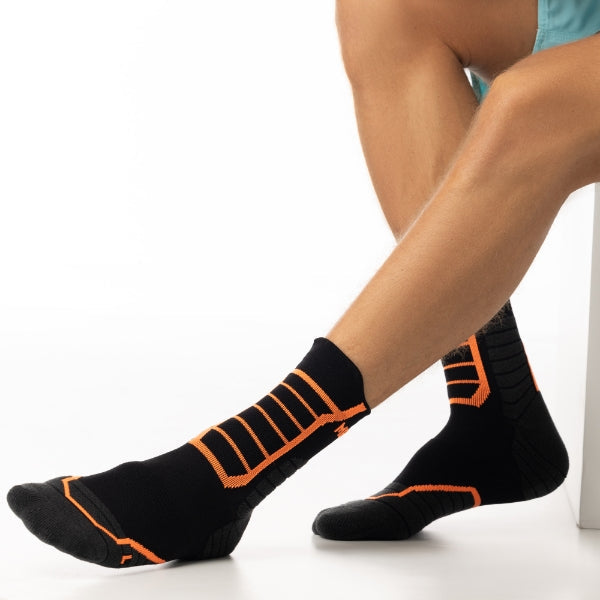 Paquete de 2 calcetines tobilleros de compresión Performance Trail Running para hombre