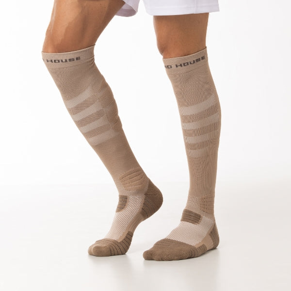 Paquetes de 3 calcetines hasta la rodilla de compresión para montañismo para hombre