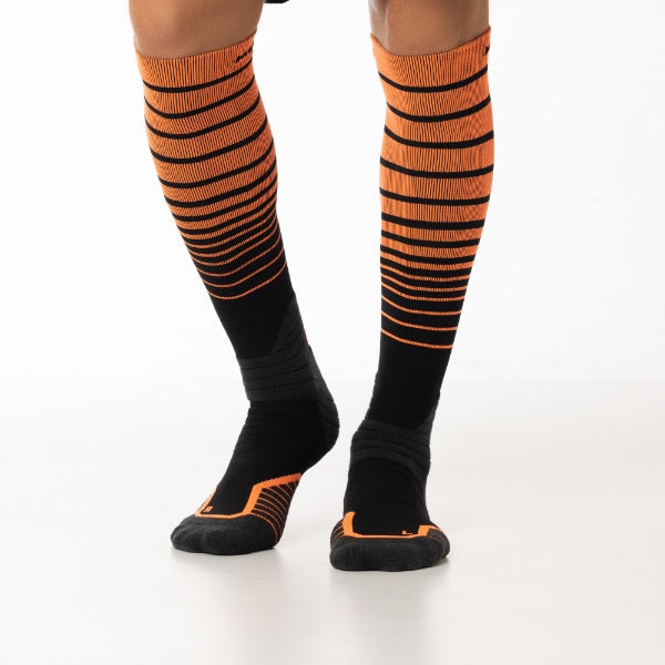 Paquetes de 3 calcetines hasta la rodilla de compresión para correr de alto rendimiento para hombre